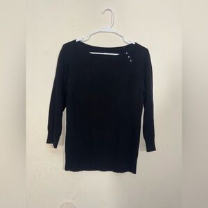 Halogen 100% Cashmere Sweater Size L
Black